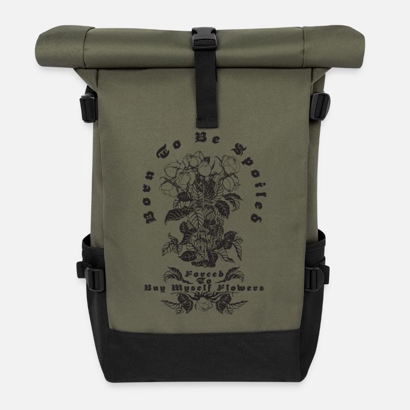 BORN TO BE SPOILED - Roll Top Backpack - olive/black