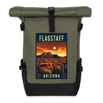 Découvrez la beauté pittoresque de Flagstaff en Arizona - Sac à dos roll top - olive/noir - Devant