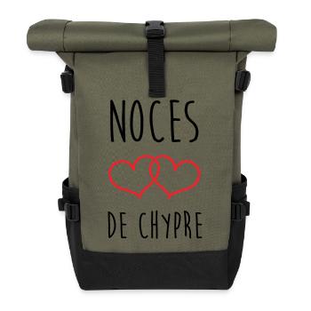 Hochzeit von Zypern 6 Jahre hochzeit - Rolltop Rucksack - Olive/Schwarz - Vorne