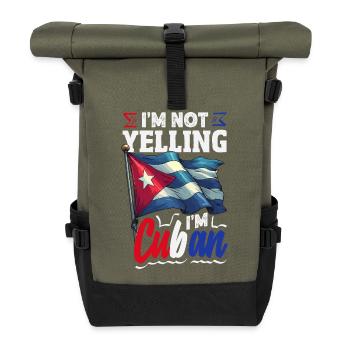 Cuba Pride & Home - Design du drapeau de Cuba - Sac à dos roll top - olive/noir - Devant