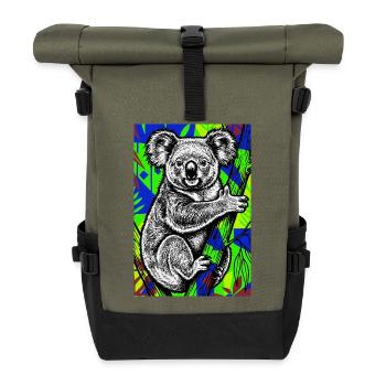 Koala - Rolltop Rucksack - Olive/Schwarz - Vorne