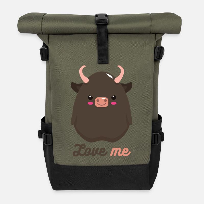 Bull - Roll Top Backpack - olive/black