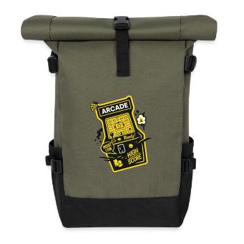 Arcade Ready Highscore - Rolltop Rucksack - Olive/Schwarz - Vorne