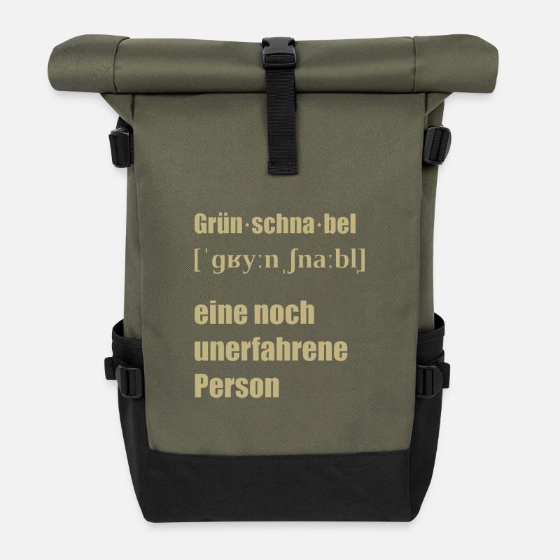 Grünschnabel - Rolltop Rucksack - Olive/Schwarz