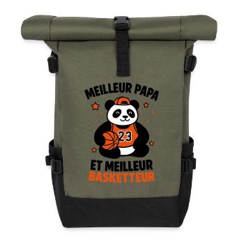Meilleur basketteur meilleur papa Basket Sport - Sac à dos roll top - olive/noir - Devant