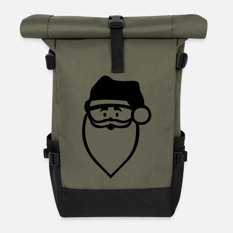 santa claus - Rolltop Rucksack - Olive/Schwarz