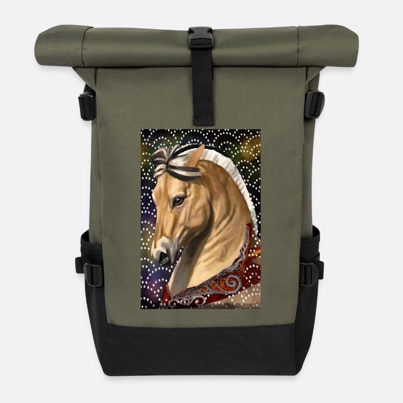 poster fjord - Roll Top Backpack - olive/black