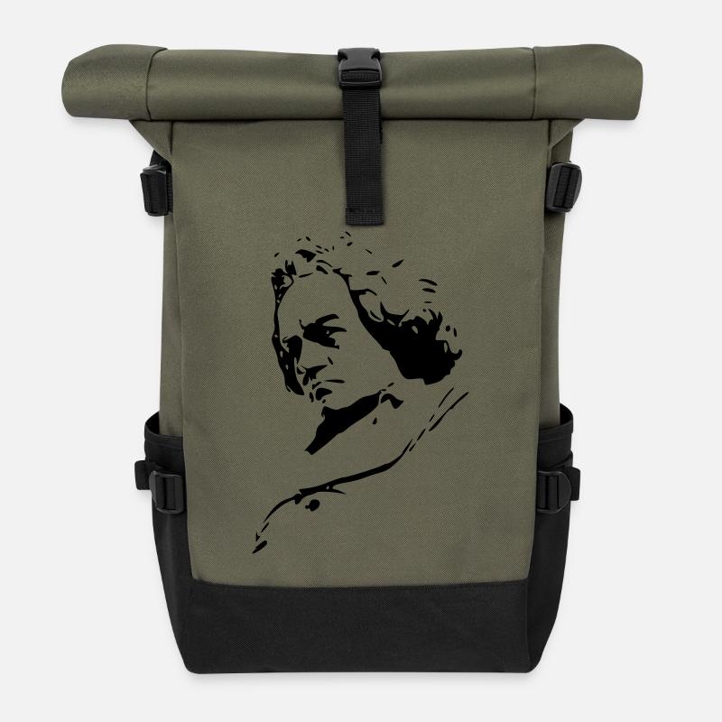 Beethoven - Rolltop Rucksack - Olive/Schwarz