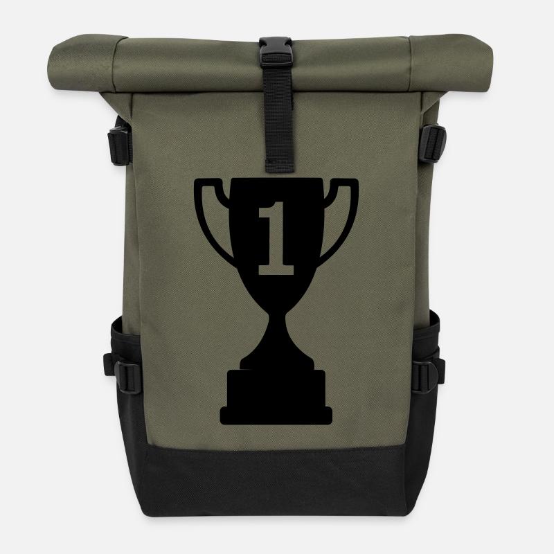 Pokalsport Nummer 1 - Rolltop Rucksack - Olive/Schwarz