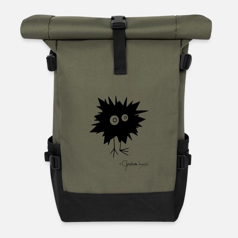 Flauschtier verblitzt © Chyropterum Innoxius - Rolltop Rucksack - Olive/Schwarz