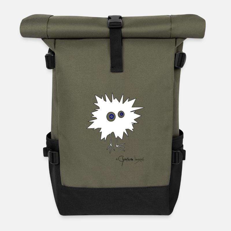 Flauschtier verblitzt © Chyropterum Innoxius - Rolltop Rucksack - Olive/Schwarz