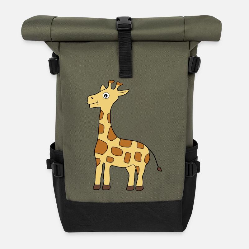 Giraffe - Rolltop Rucksack - Olive/Schwarz