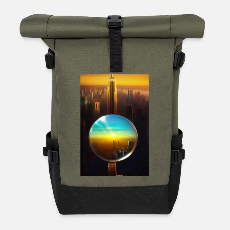City of Kugel - Roll Top Backpack - olive/black