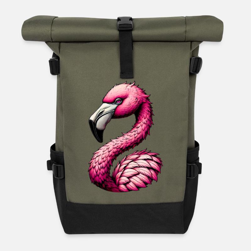 Flamingo - Rolltop Rucksack - Olive/Schwarz