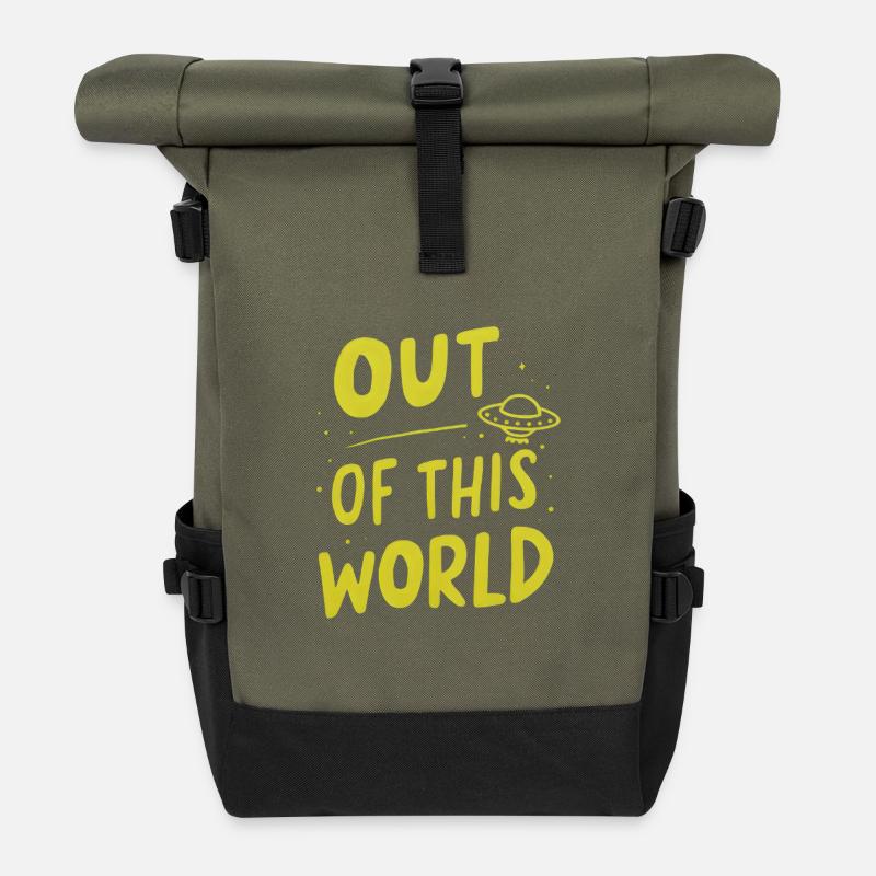 Out of This World - Roll Top Backpack - olive/black