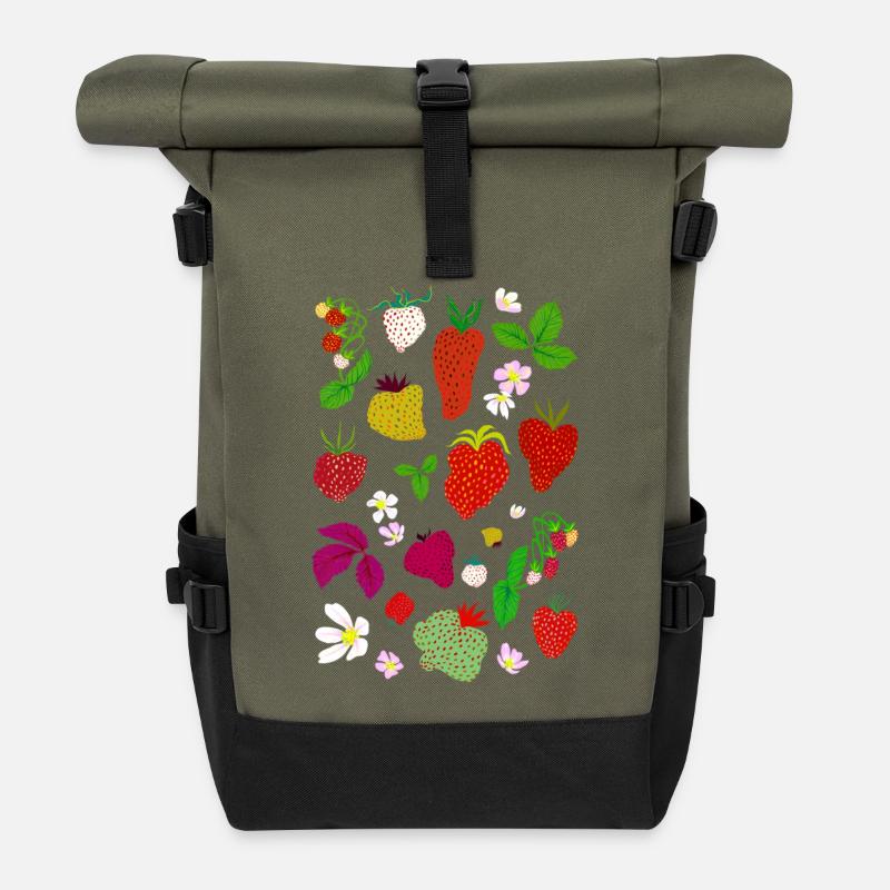 ERDBEEREN - Rolltop Rucksack - Olive/Schwarz