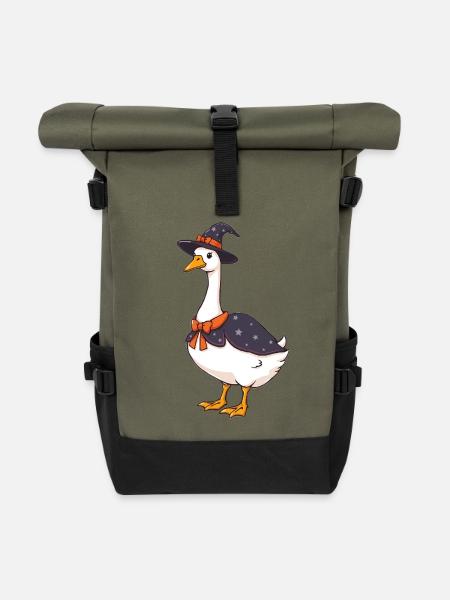 Gans - Rolltop Rucksack - Olive/Schwarz