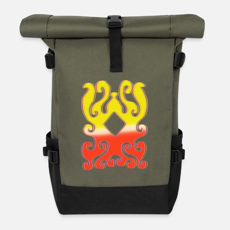 forms-tapestry-2023-2_-13- - Roll Top Backpack - olive/black