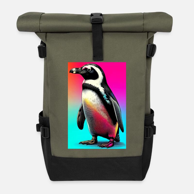 Pinguin - Rolltop Rucksack - Olive/Schwarz