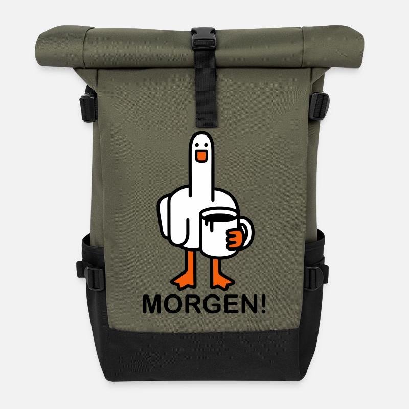 Guten Morgen! - Rolltop Rucksack - Olive/Schwarz