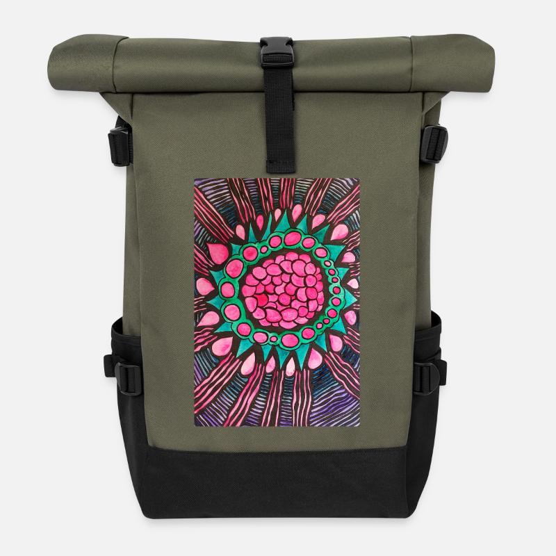 Framboise - Sac à dos roll top - olive/noir