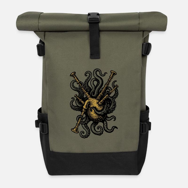 Sacktopus - Rolltop Rucksack - Olive/Schwarz