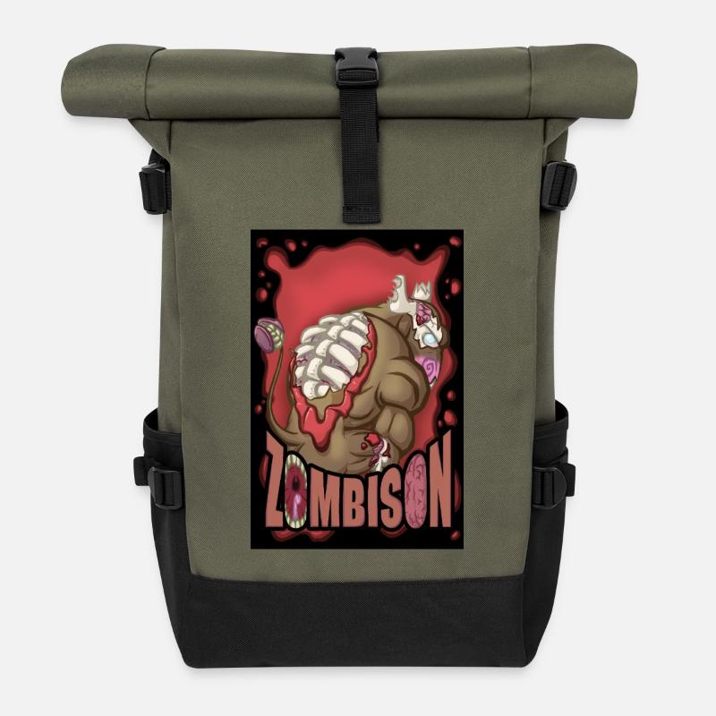 Zombison 2 Poster - Rolltop Rucksack - Olive/Schwarz