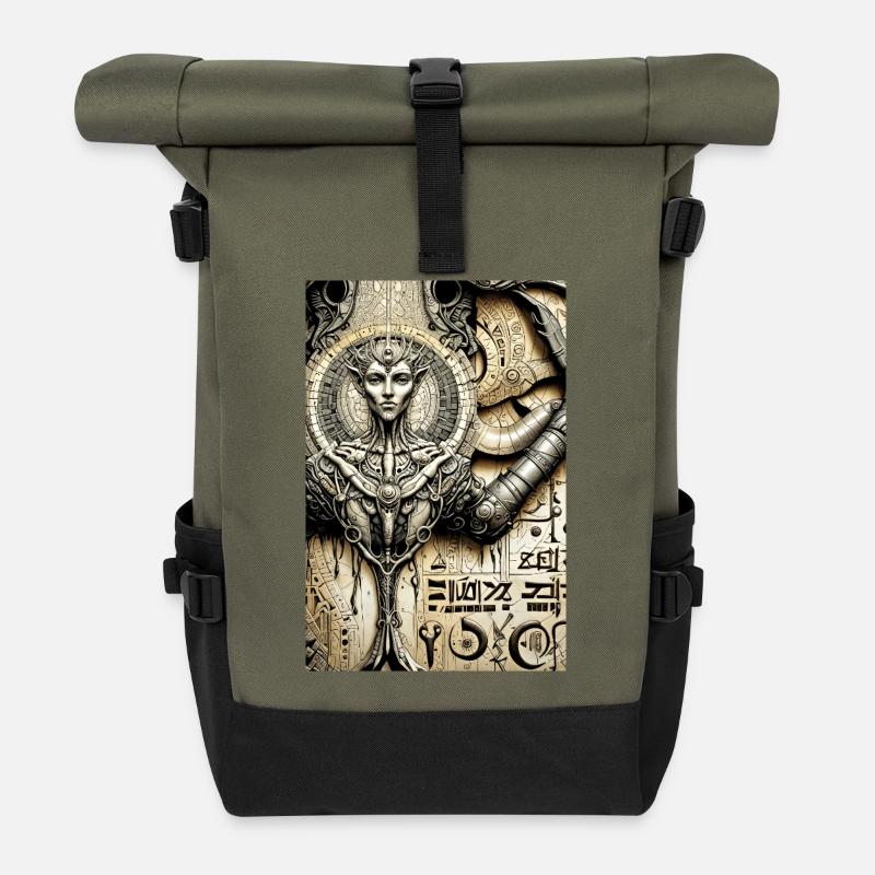 Parchment 10 - Roll Top Backpack - olive/black