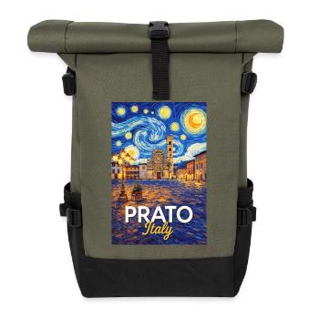 Prato, Italien. - Rolltop Rucksack - Olive/Schwarz - Vorne