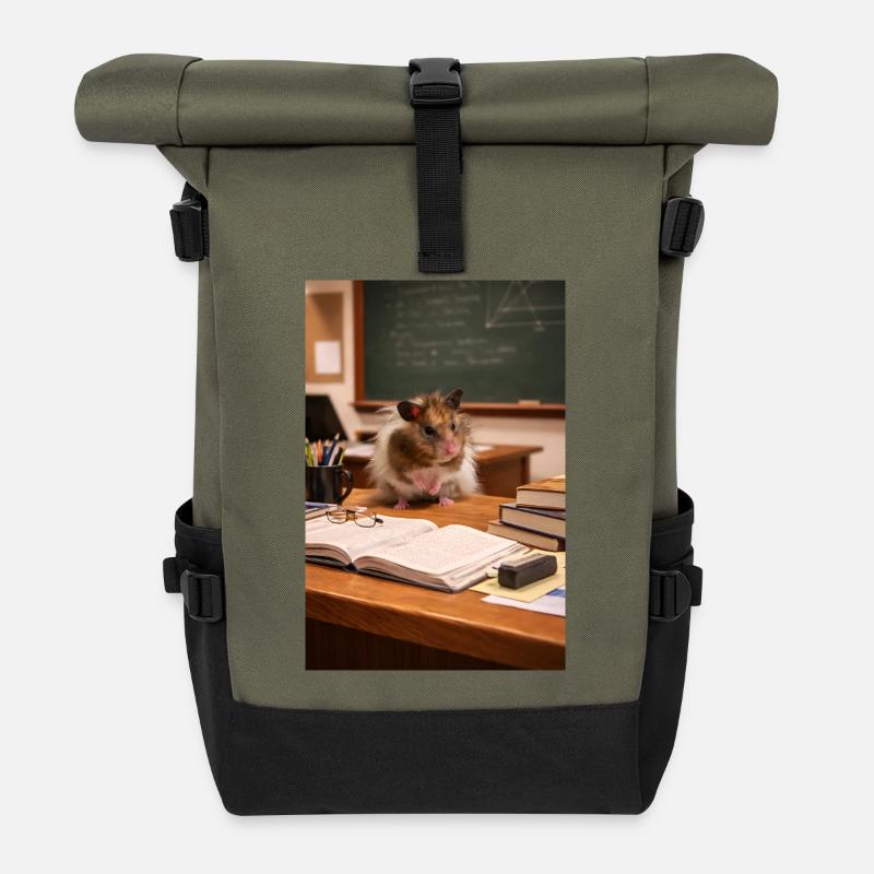 Chico 11: Professor - Rolltop Rucksack - Olive/Schwarz
