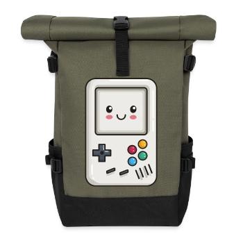 Cute Game Console - Roll Top Backpack - olive/black - Front