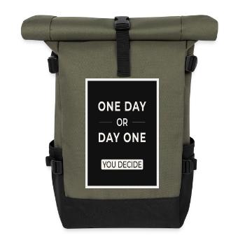 Un jour ou un jour, vous décidez de la déclaration - Sac à dos roll top - olive/noir - Devant