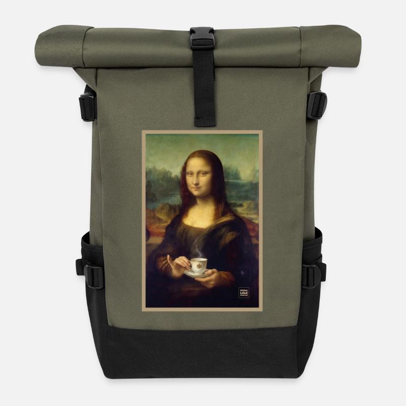 Mona Lisa Teezeit - Rolltop Rucksack - Olive/Schwarz