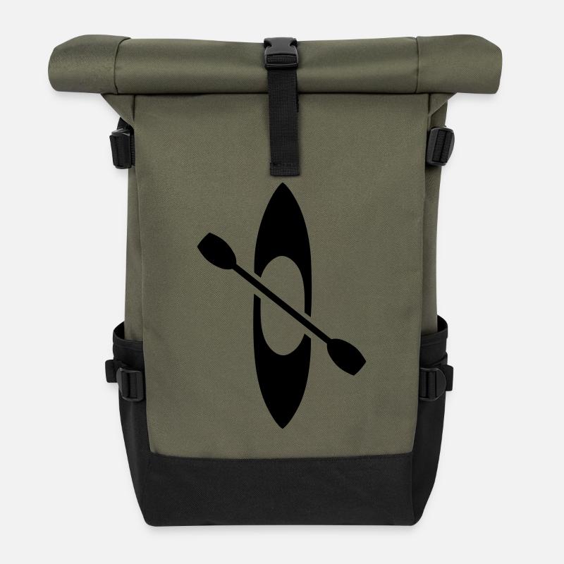 Kanu 2 - Rolltop Rucksack - Olive/Schwarz