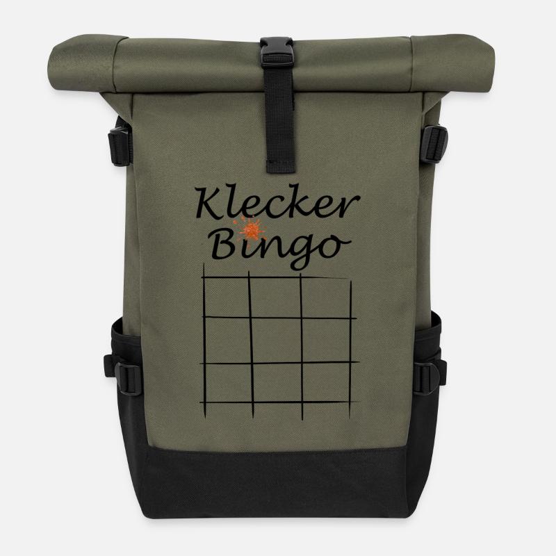 Klecker Bingo - Rolltop Rucksack - Olive/Schwarz