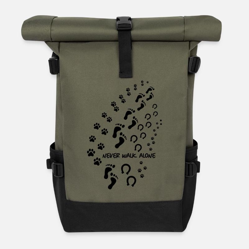 ne marche jamais seul 3 - Sac à dos roll top - olive/noir