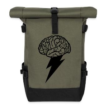 Brainstorm - Sac à dos roll top - olive/noir - Devant