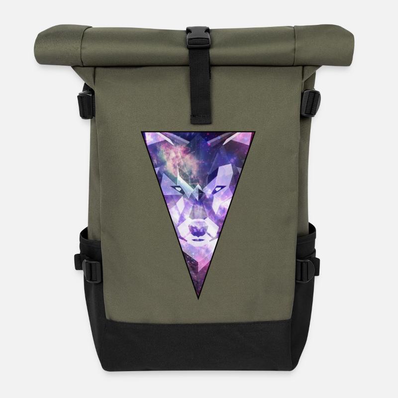 Space Wolf - Rolltop Rucksack - Olive/Schwarz