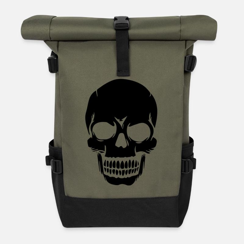 Skull White Skull Conception - Sac à dos roll top - olive/noir