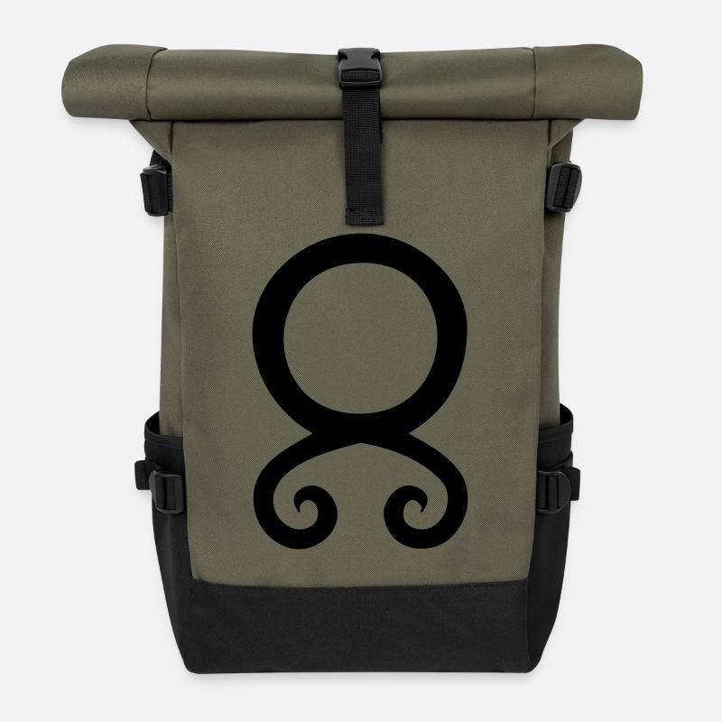 Croix de troll - Sac à dos roll top - olive/noir