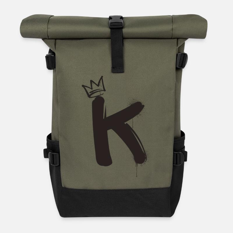 K - Rolltop Rucksack - Olive/Schwarz