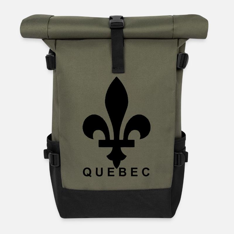 Quebec - Sac à dos roll top - olive/noir