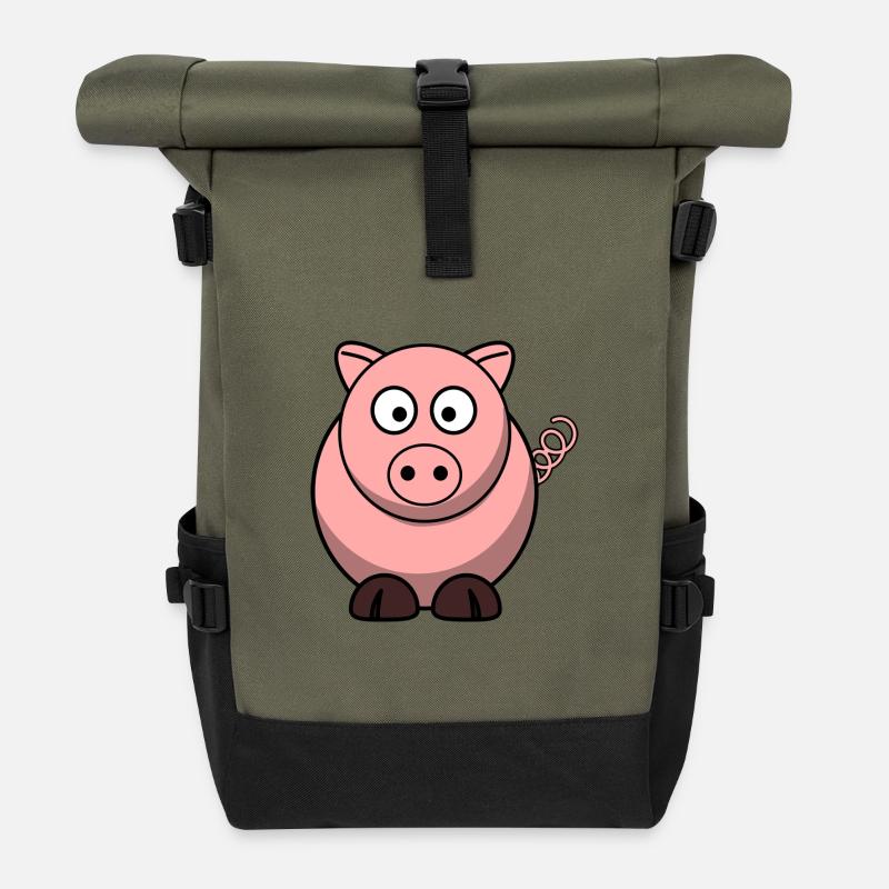 Pig - Roll Top Backpack - olive/black