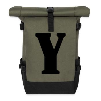 Y - Roll Top Backpack - olive/black - Front