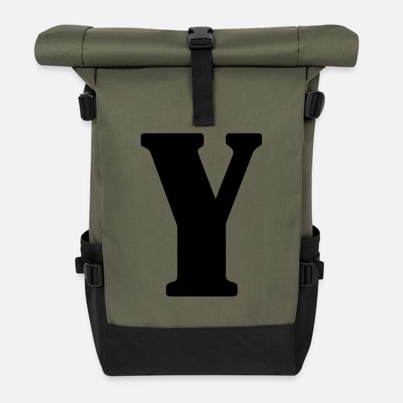 Y - Roll Top Backpack - olive/black