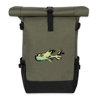 Poisson - Sac à dos roll top - olive/noir - Devant