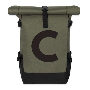 C - Rolltop Rucksack - Olive/Schwarz - Vorne