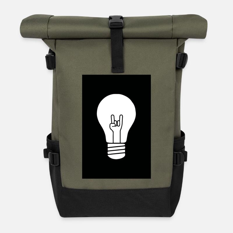 rockk bulb - Roll Top Backpack - olive/black