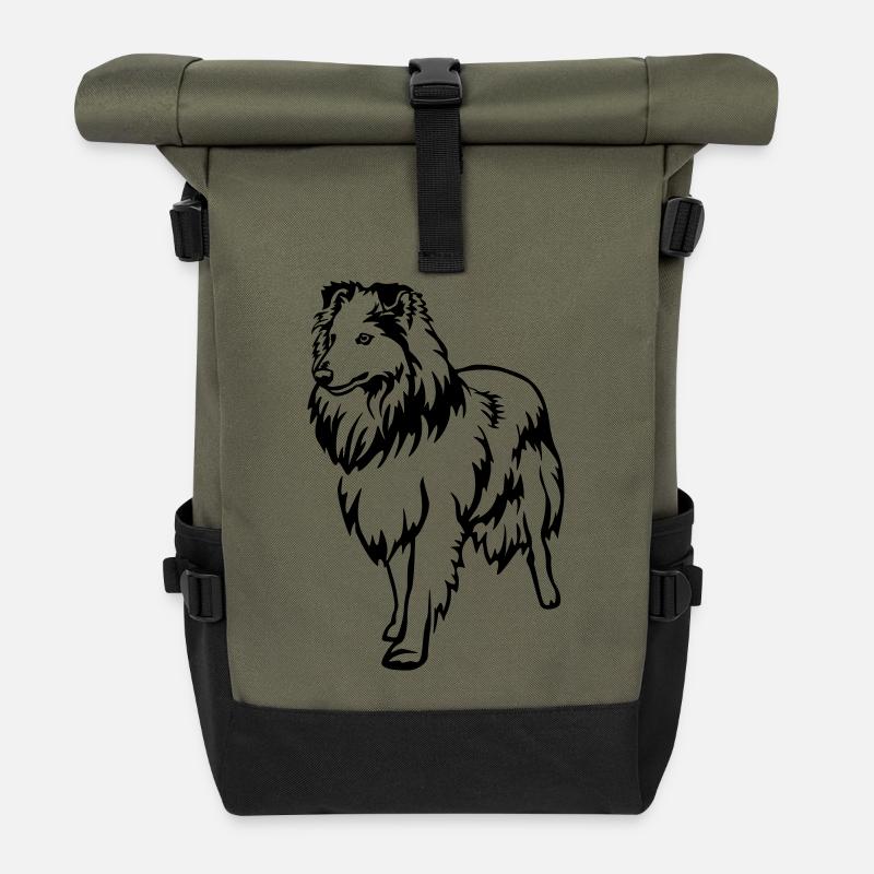 Sheltie - Rolltop Rucksack - Olive/Schwarz