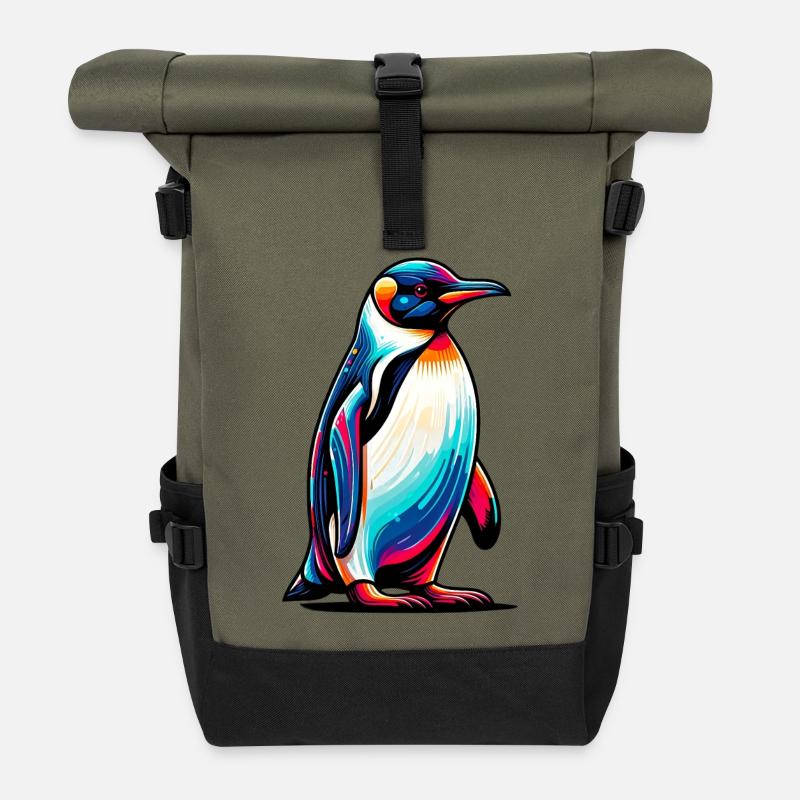 Pinguin - Rolltop Rucksack - Olive/Schwarz